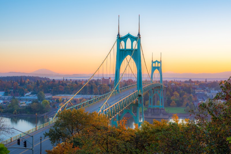 St Johns Bridge sunset