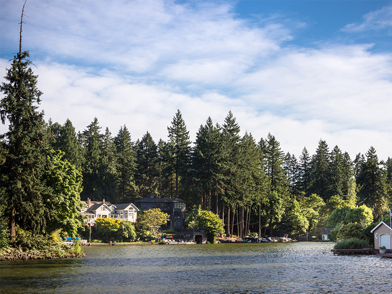 living in a waterfront home in Lake Oswego, OR